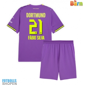 Billiga Borussia Dortmund Fabio Silva #21 Tredjeställ Barn 2026-27 Kortärmad (+ Korta byxor)